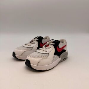 Nike Air Max Toddler Sneakers Size 8C White Red Black Kids Shoes CD6893-105